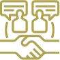 Imagen lineal de dos personas dándose la mano. IUS GEMAP es especialista en mediación Barcelona.